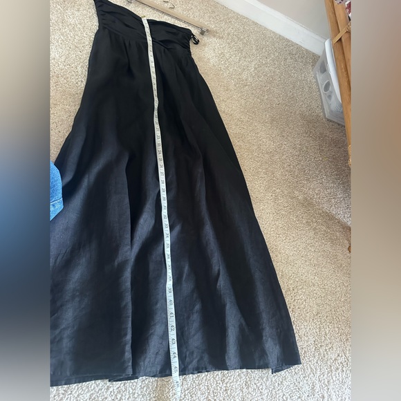 DIISH black linen Bonnie sweetheart maxi dress size 4 - Picture 11 of 11